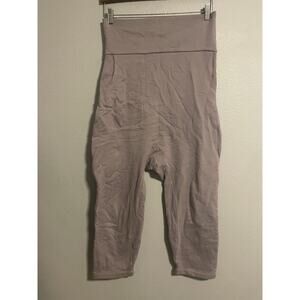 Meg Shop Womens Harem Sweatpants Medium Purple Gray Fleece Lined Baggy Lagenlook